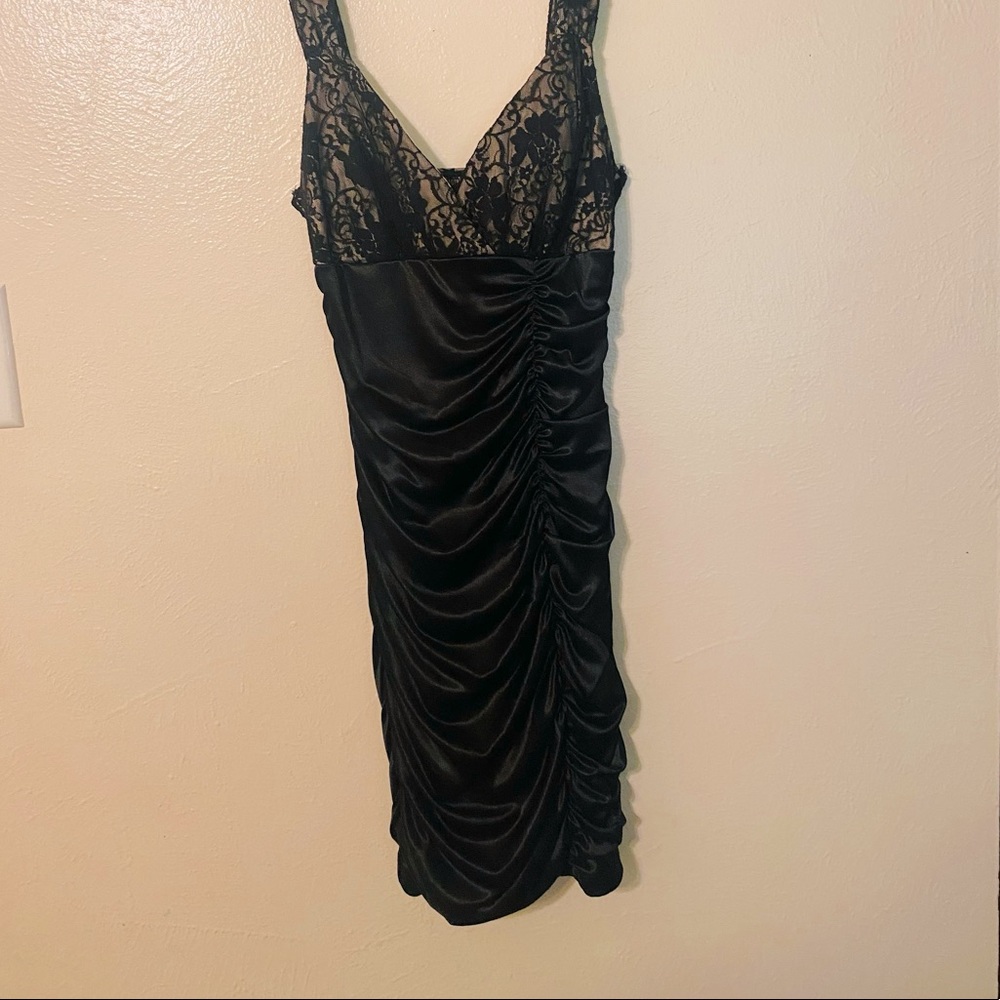Black & tan lace dress